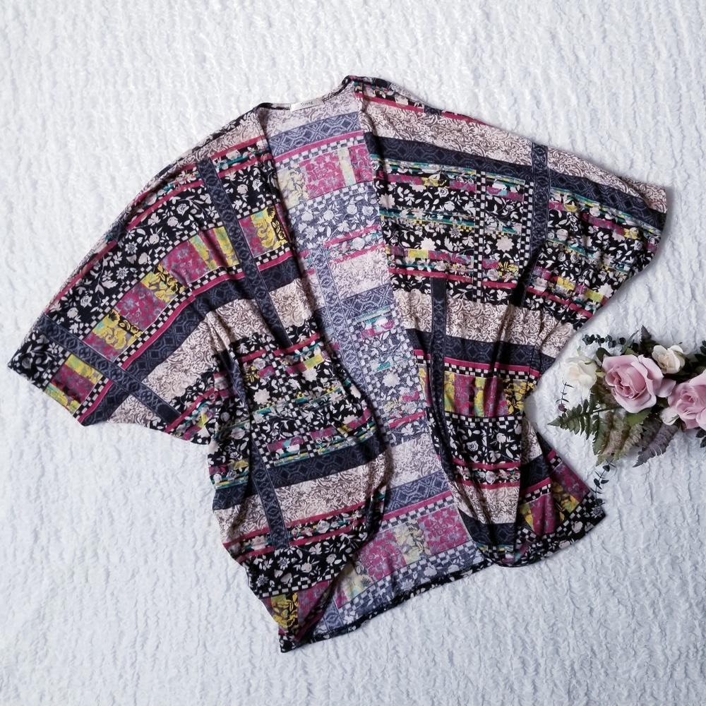 Timing Boho Kimono Loose Floral Tribal Cardigan